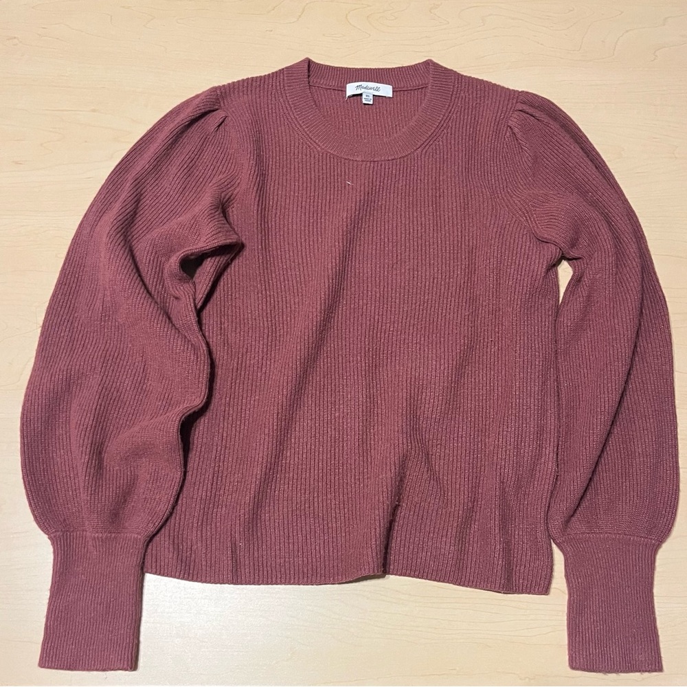 Madewell Maroon Crew Neck Sweater Knit